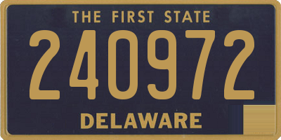 DE license plate 240972