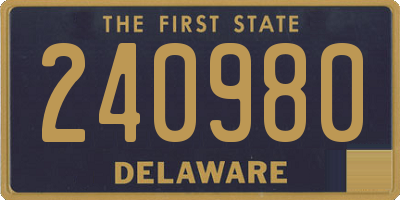 DE license plate 240980