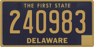 DE license plate 240983