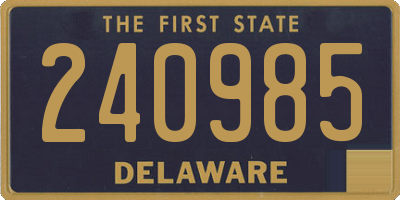 DE license plate 240985