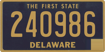 DE license plate 240986