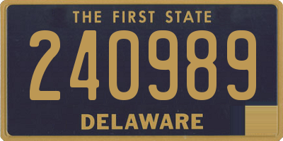 DE license plate 240989
