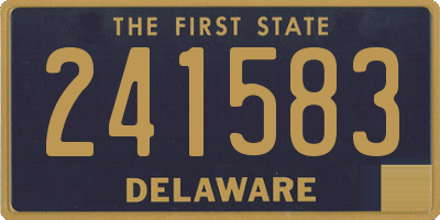 DE license plate 241583