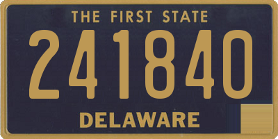 DE license plate 241840