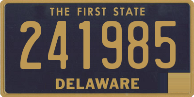 DE license plate 241985