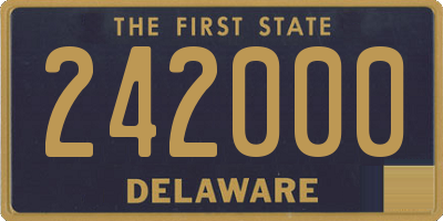 DE license plate 242000