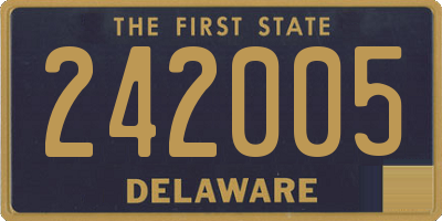 DE license plate 242005