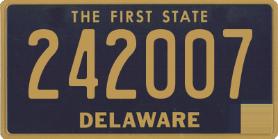 DE license plate 242007
