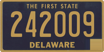 DE license plate 242009