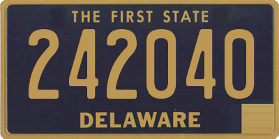 DE license plate 242040