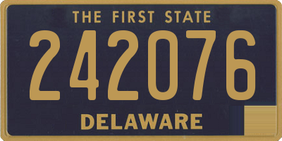 DE license plate 242076