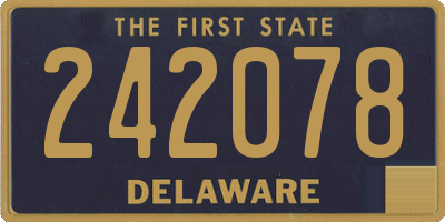 DE license plate 242078