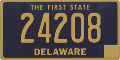 DE license plate 24208