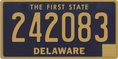 DE license plate 242083