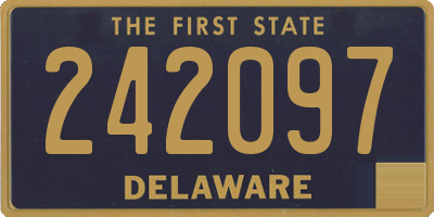 DE license plate 242097