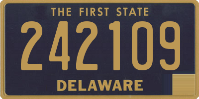 DE license plate 242109