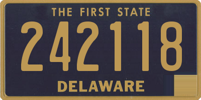 DE license plate 242118