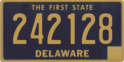 DE license plate 242128