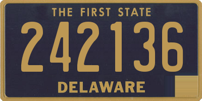 DE license plate 242136
