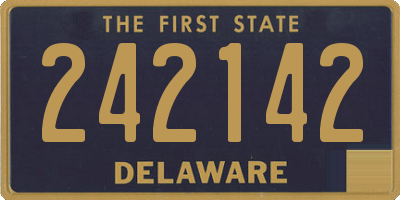 DE license plate 242142
