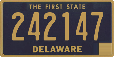 DE license plate 242147