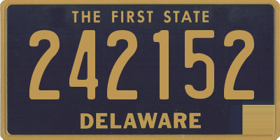 DE license plate 242152