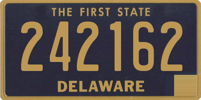 DE license plate 242162