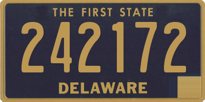 DE license plate 242172