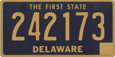 DE license plate 242173