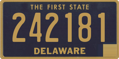 DE license plate 242181