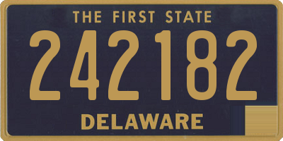 DE license plate 242182