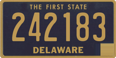 DE license plate 242183