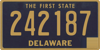 DE license plate 242187