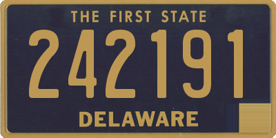 DE license plate 242191