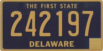 DE license plate 242197
