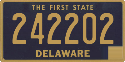 DE license plate 242202