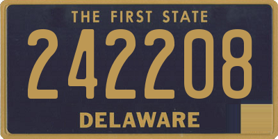 DE license plate 242208