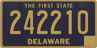 DE license plate 242210