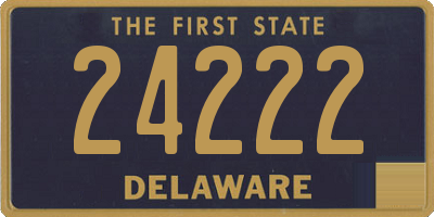 DE license plate 24222