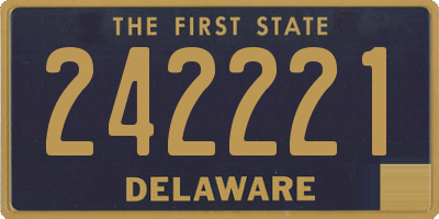 DE license plate 242221