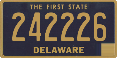 DE license plate 242226