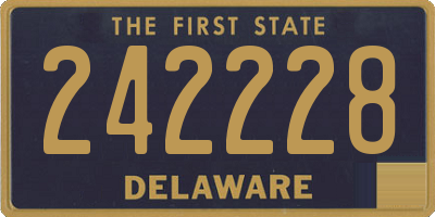 DE license plate 242228