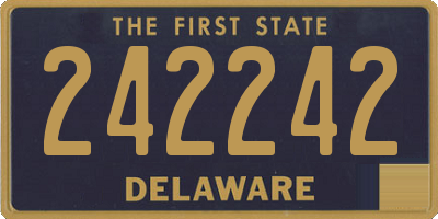 DE license plate 242242
