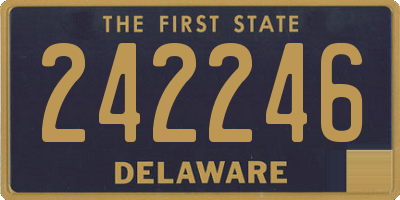DE license plate 242246