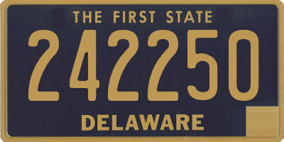 DE license plate 242250
