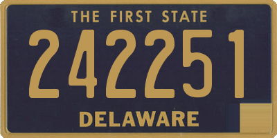 DE license plate 242251