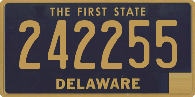 DE license plate 242255