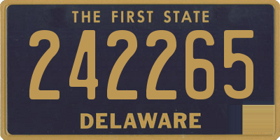 DE license plate 242265
