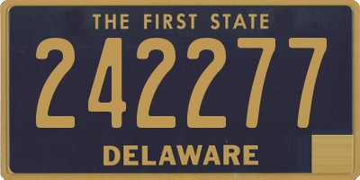 DE license plate 242277