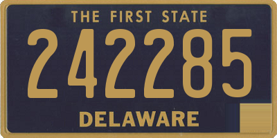 DE license plate 242285